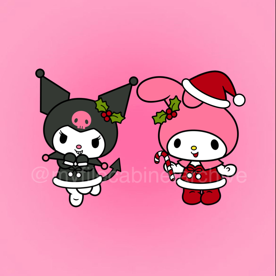 My Melody Kuromi Christmas (2) SVG + PNG