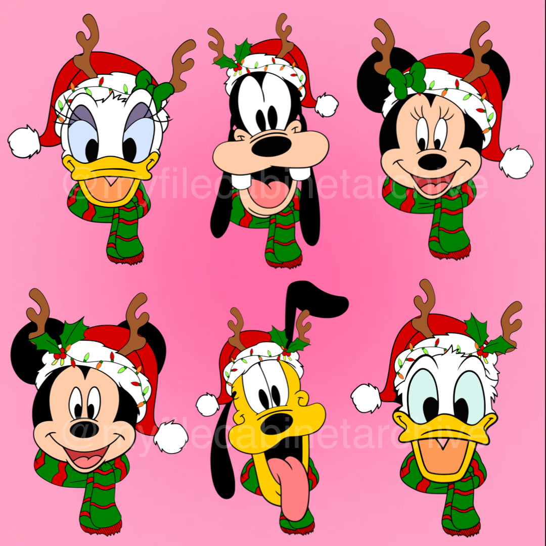 Mickey & Friends Christmas Spirit (6) SVG + PNG