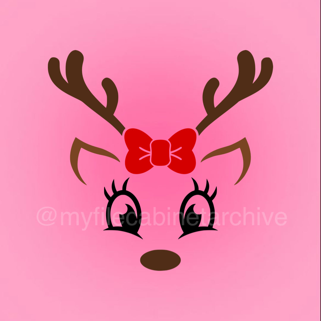 Reindeer Face SVG + PNG