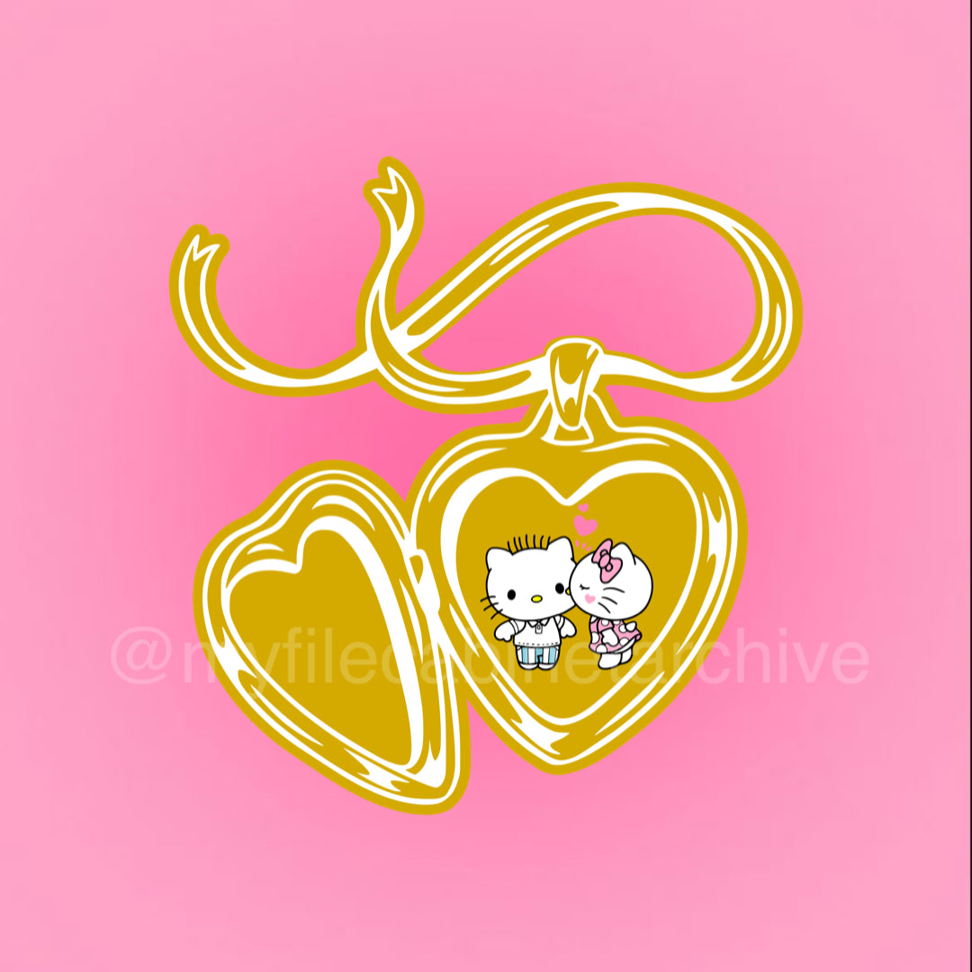 HK Kissing Dear Daniel Locket SVG + PNG