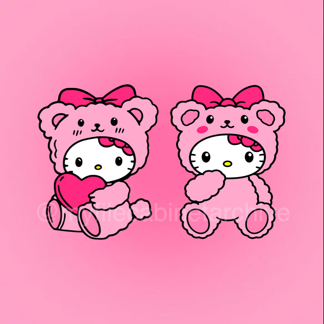 HK Pink Teddy Bear (2) SVG + PNG