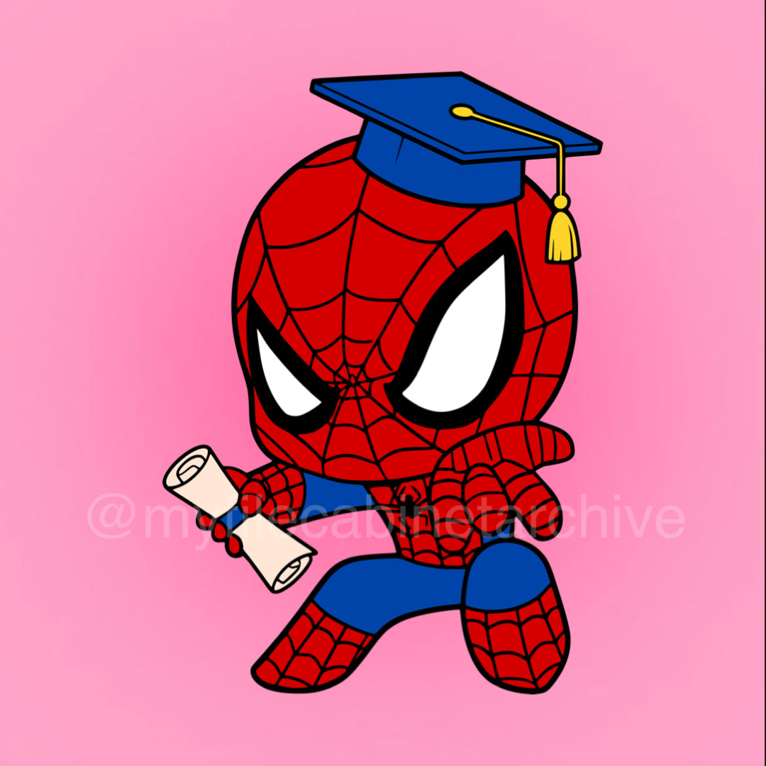 Baby Spiderman Grad SVG + PNG