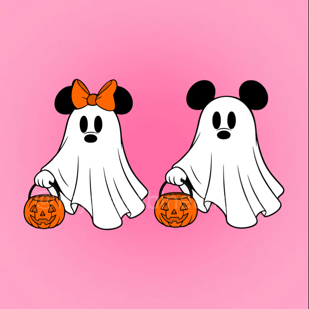 Mickey & Minnie Ghost (2) SVG + PNG