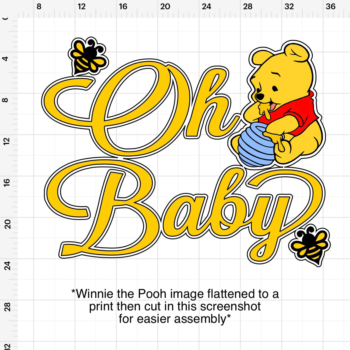 Winnie The Pooh Oh Baby SVG + PNG
