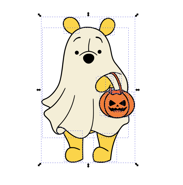 Winnie The Pooh Characters Ghost Costume (6) SVG + PNG