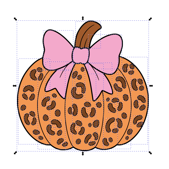 Leopard Bow Pumpkin SVG + PNG
