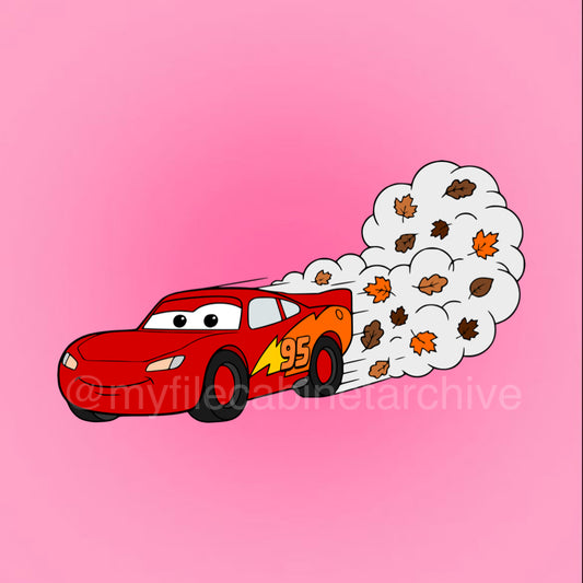 Fall Lightning McQueen SVG + PNG
