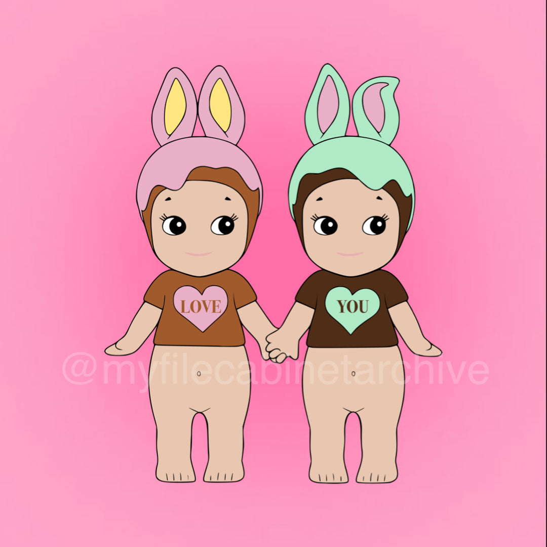 Valentine Sonny Angel Couple SVG + PNG
