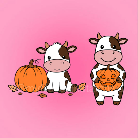 Fall Cow Pumpkin (2) SVG + PNG