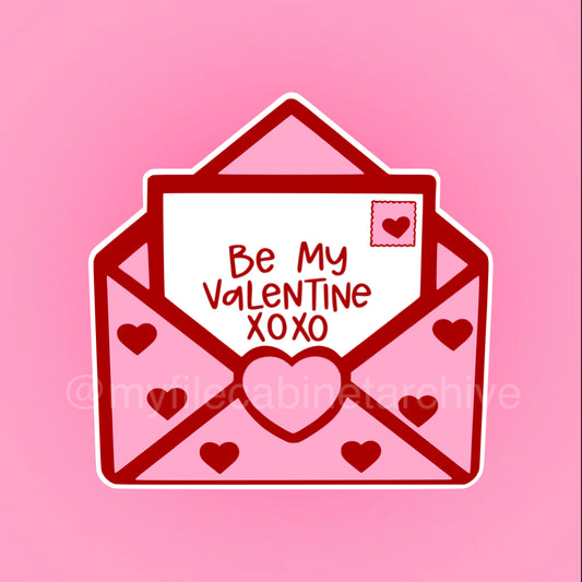 Be My Valentine Envelope SVG + PNG