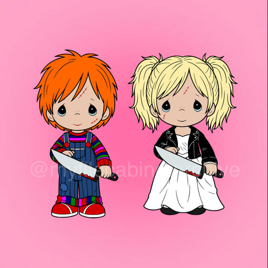 Precious Moments Chucky & Tiffany (2) SVG + PNG