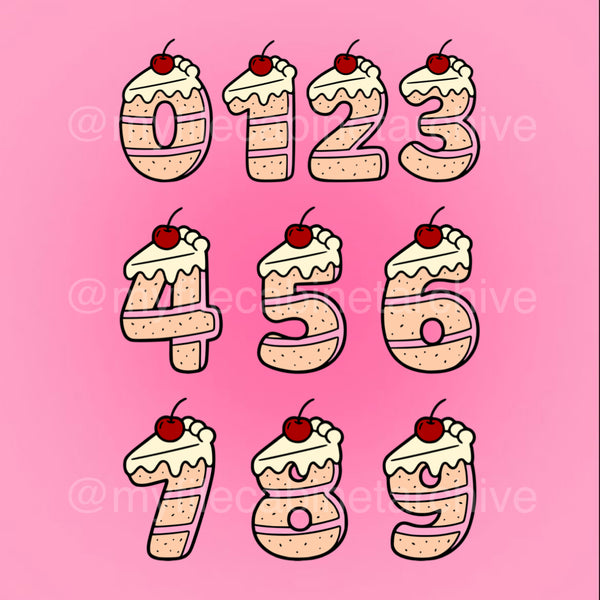 Cake Numbers Font SVG – My File Cabinet Archive