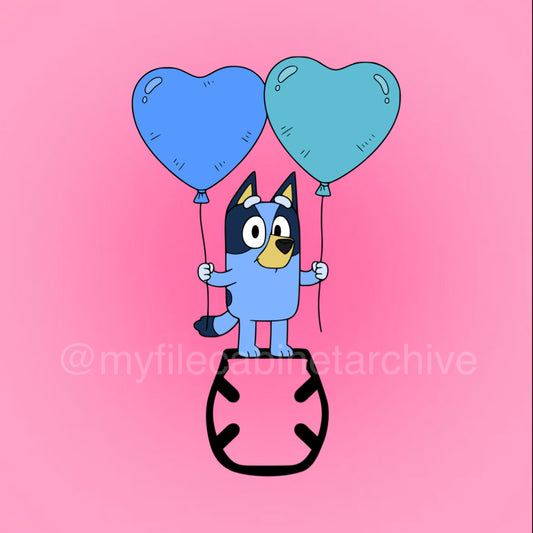Bluey Balloon Buzzball Holder SVG