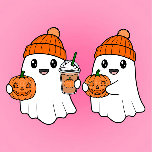 Ghost Pumpkins (2) SVG + PNG