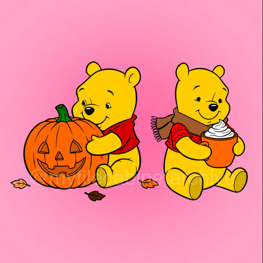 Baby Fall Winnie The Pooh (2) SVG + PNG