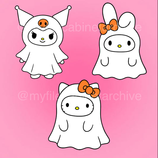 HK & Friends Ghost Costume (3) SVG + PNG