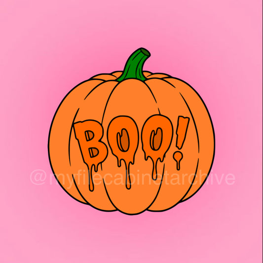 Boo Carved Pumpkin SVG + PNG