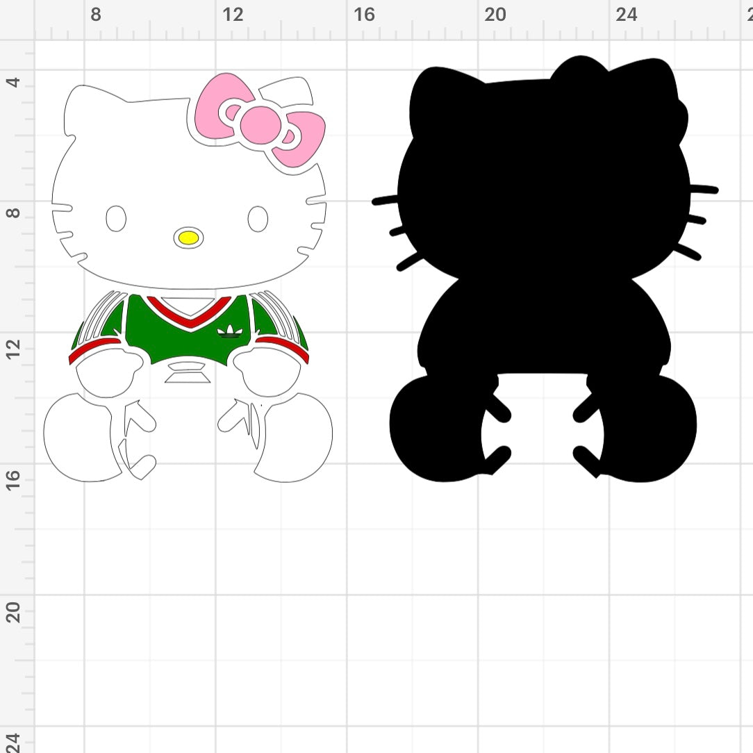 Hello Kitty Soccer Jersey Buzzball Holder SVG