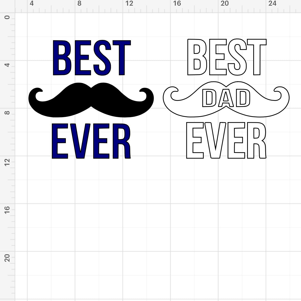 Mustache Best Dad Ever SVG + PNG