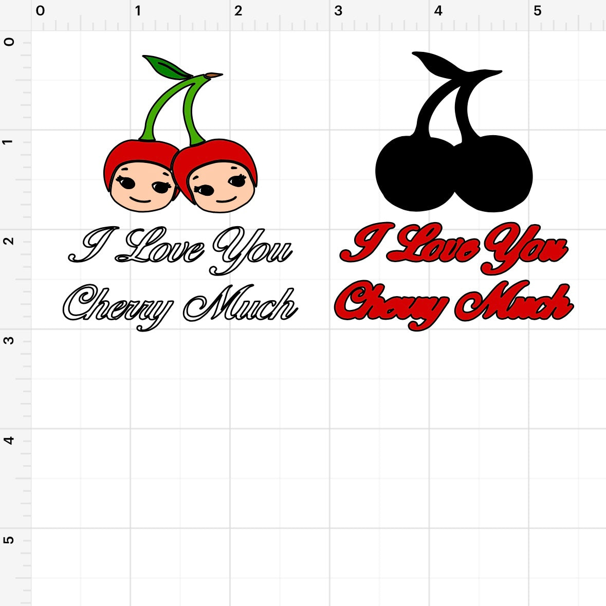 ILY Cherry Much Sonny Angel SVG + PNG