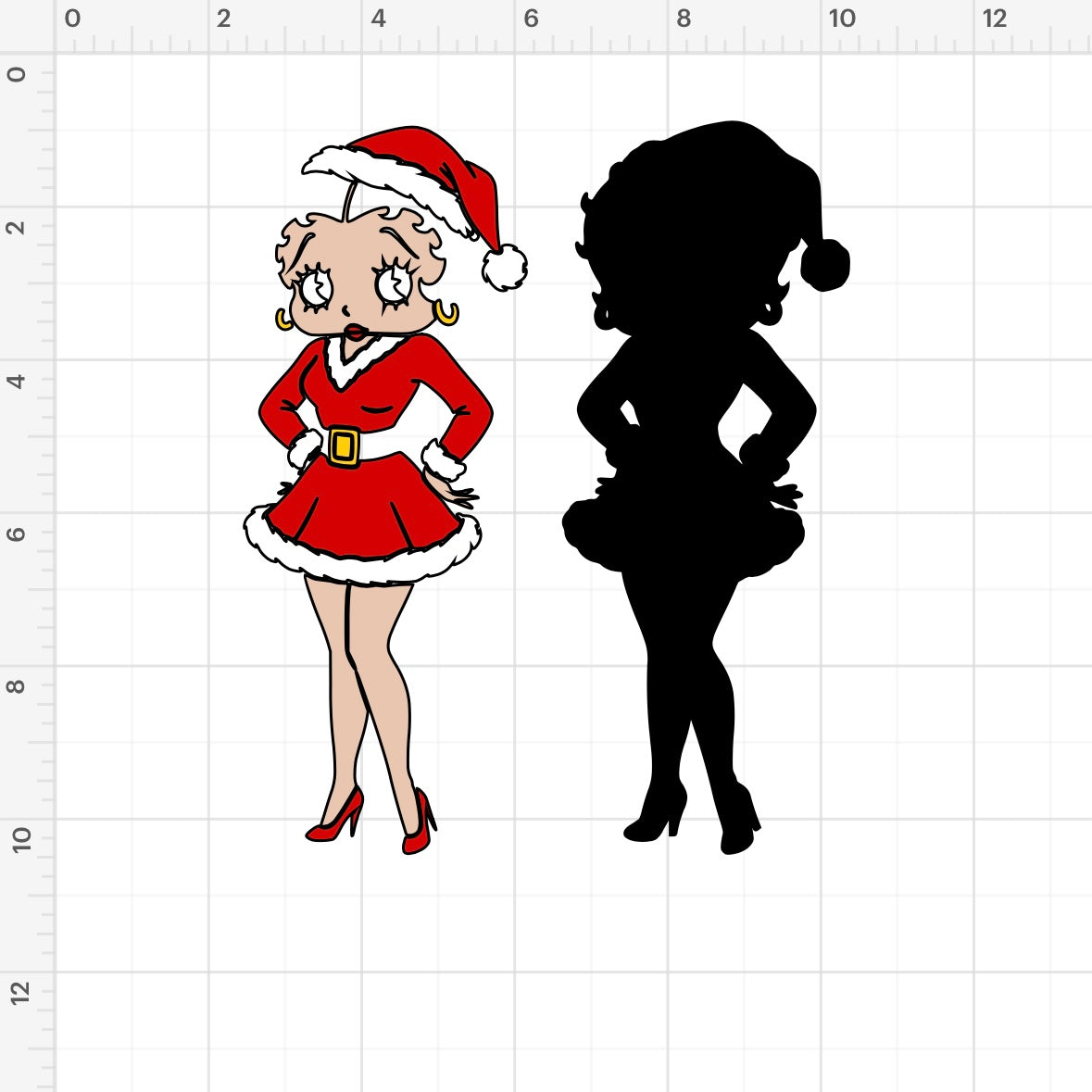Betty Boop Mrs. Clause (2) SVG + PNG