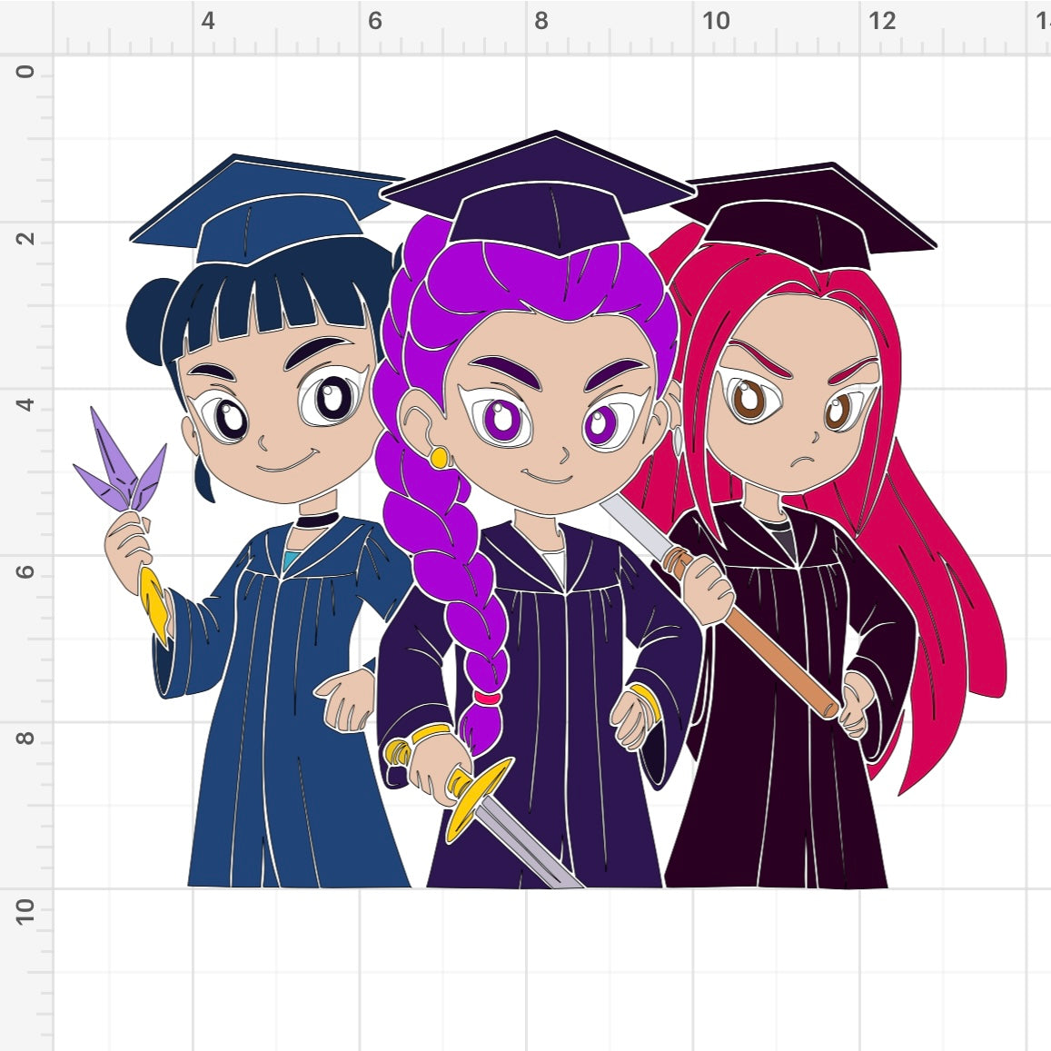 K-Pop Demon Hunters Graduates SVG + PNG