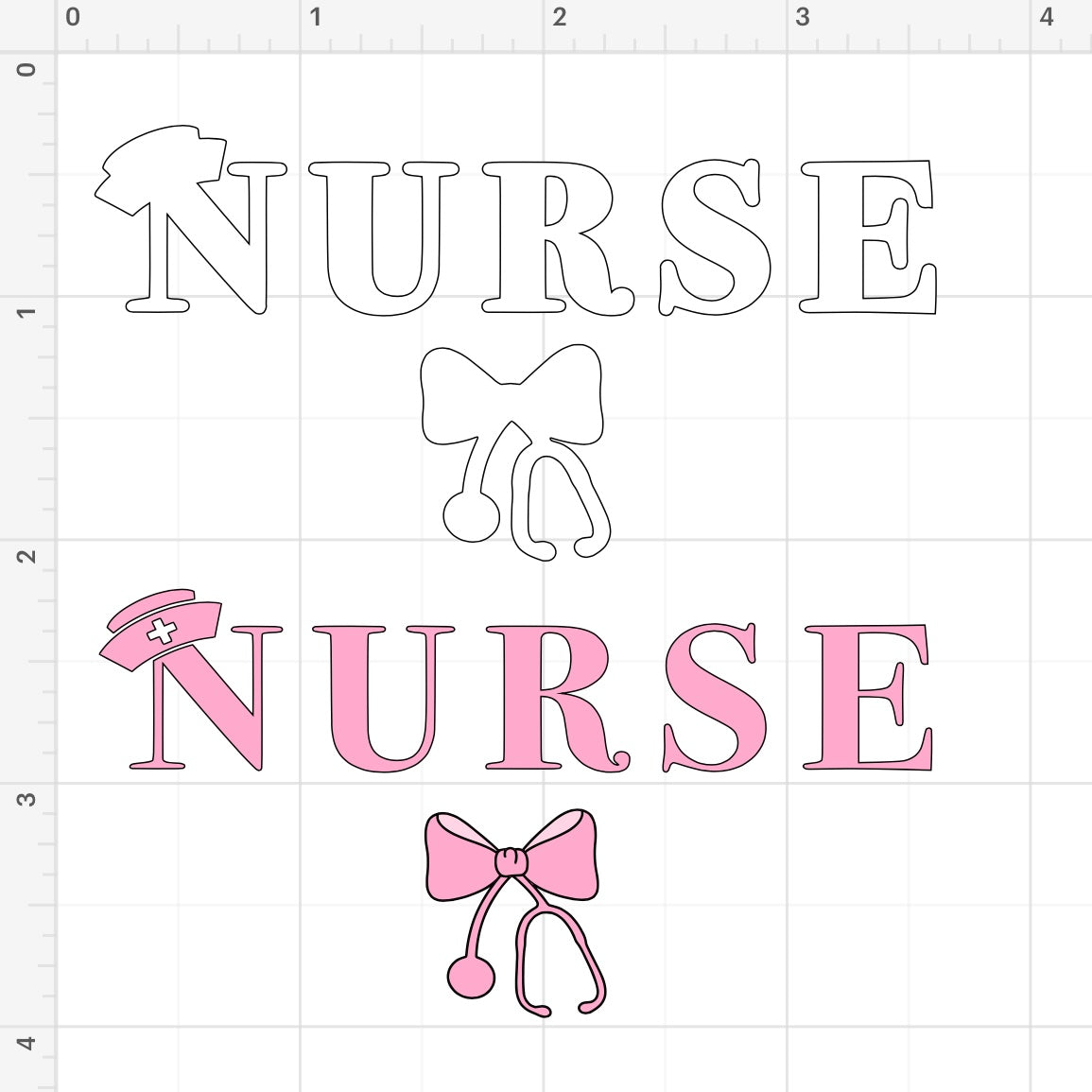 Nurse Bow SVG + PNG