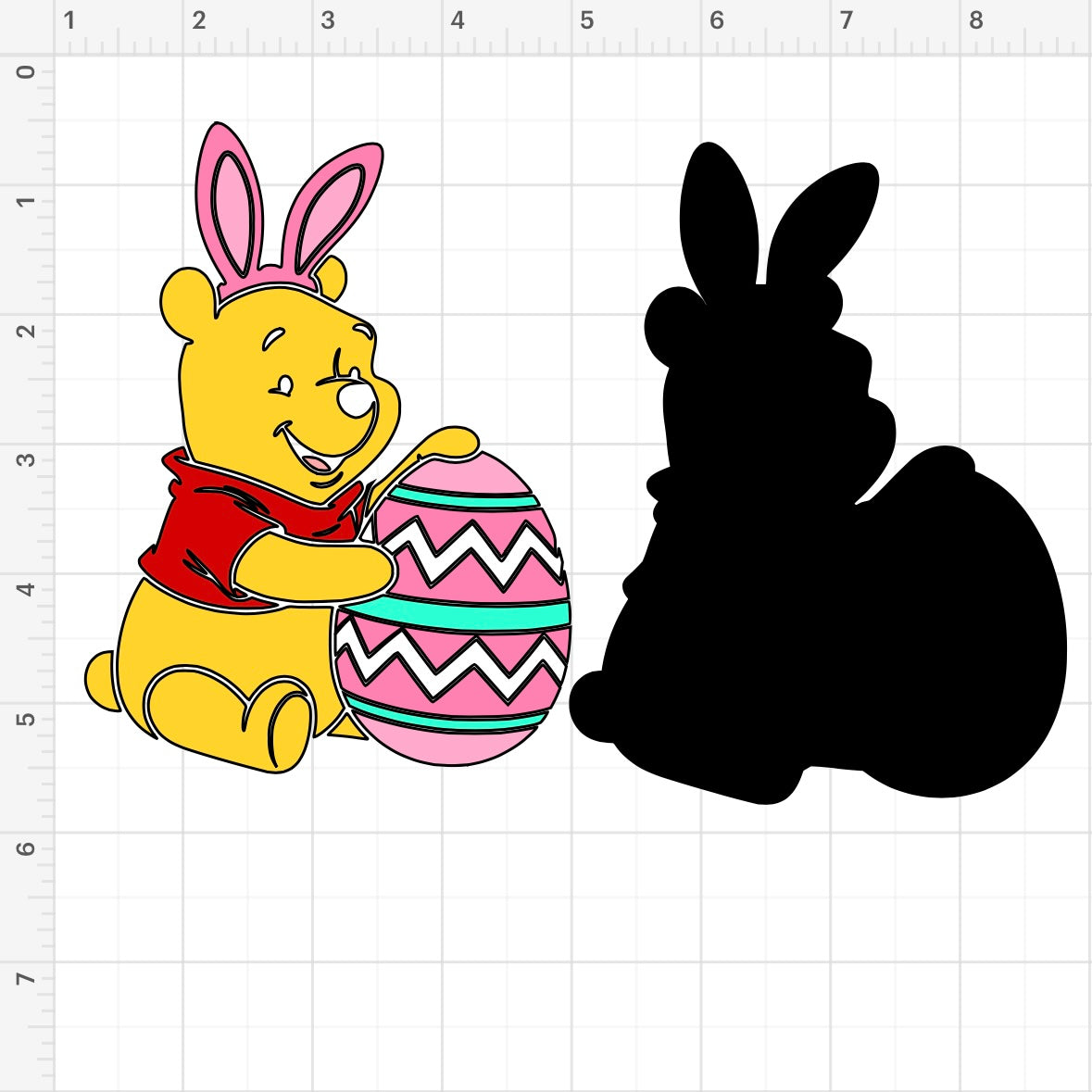 Winnie The Pooh Easter Egg (2) SVG + PNG