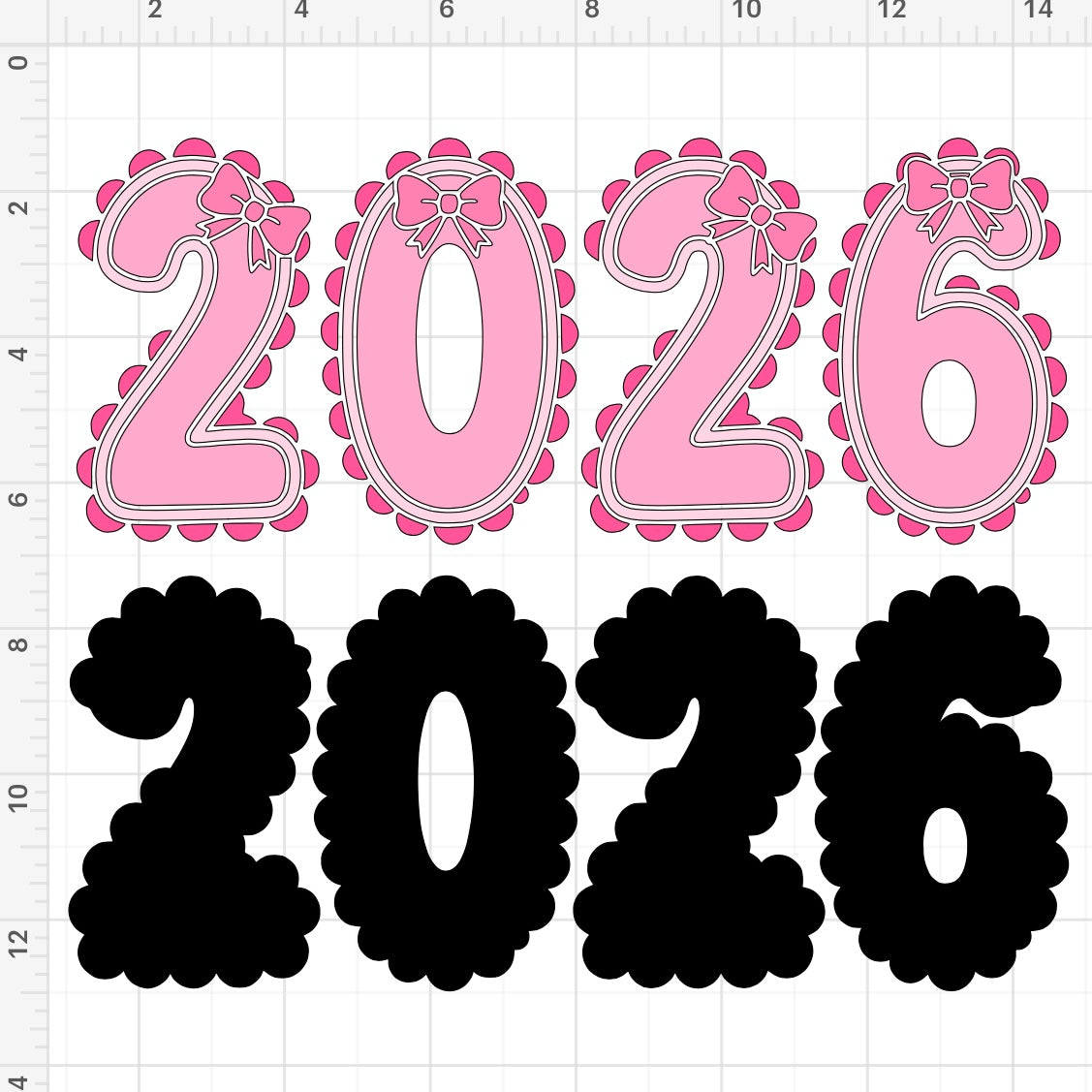 2026 Coquette Bow Font SVG + PNG