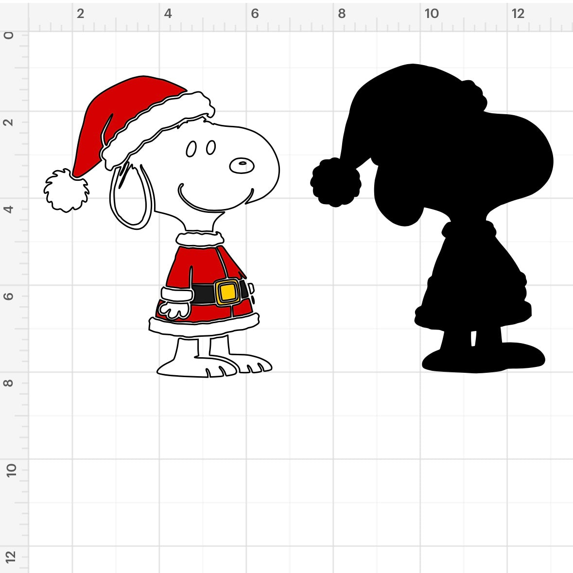Snoopy Santa & Elf (2) SVG + PNG