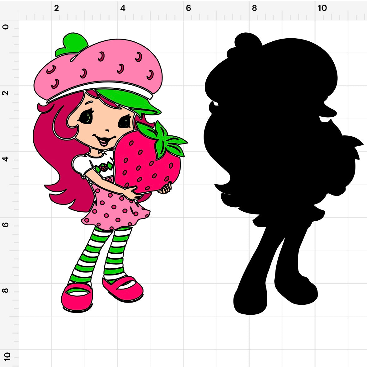 Strawberry Shortcake Holding Strawberry SVG + PNG