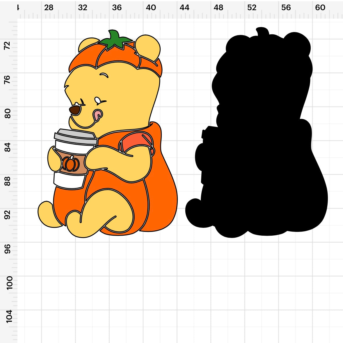 Winnie The Pooh Pumpkin Fall Drink SVG + PNG