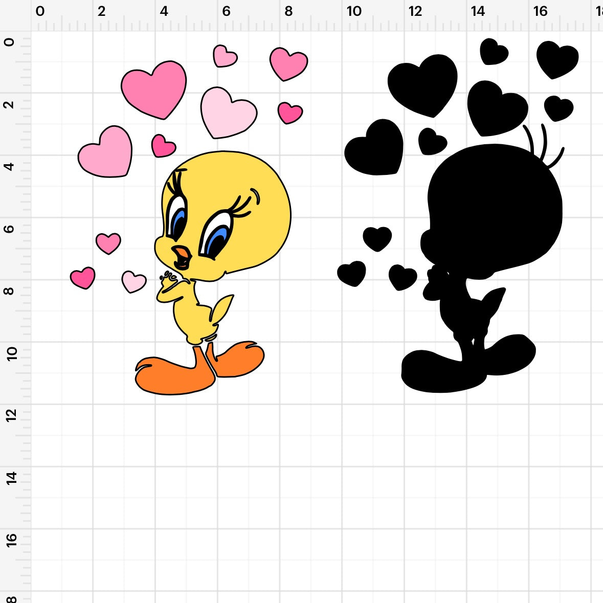 Tweety Bird Valentine SVG + PNG