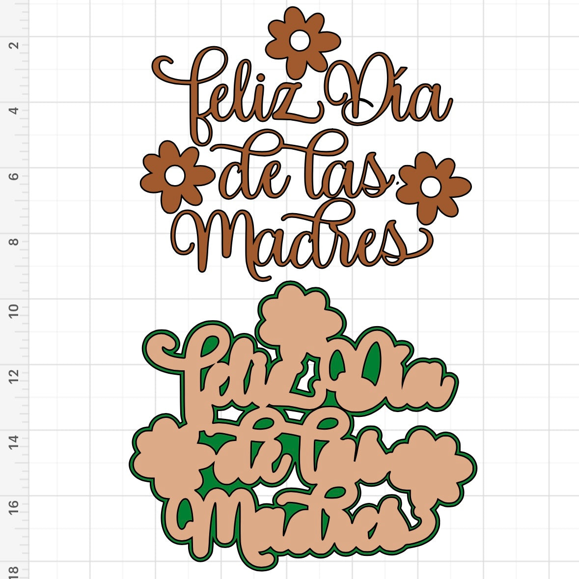 Feliz Dia de las Madres Flower Text SVG + PNG