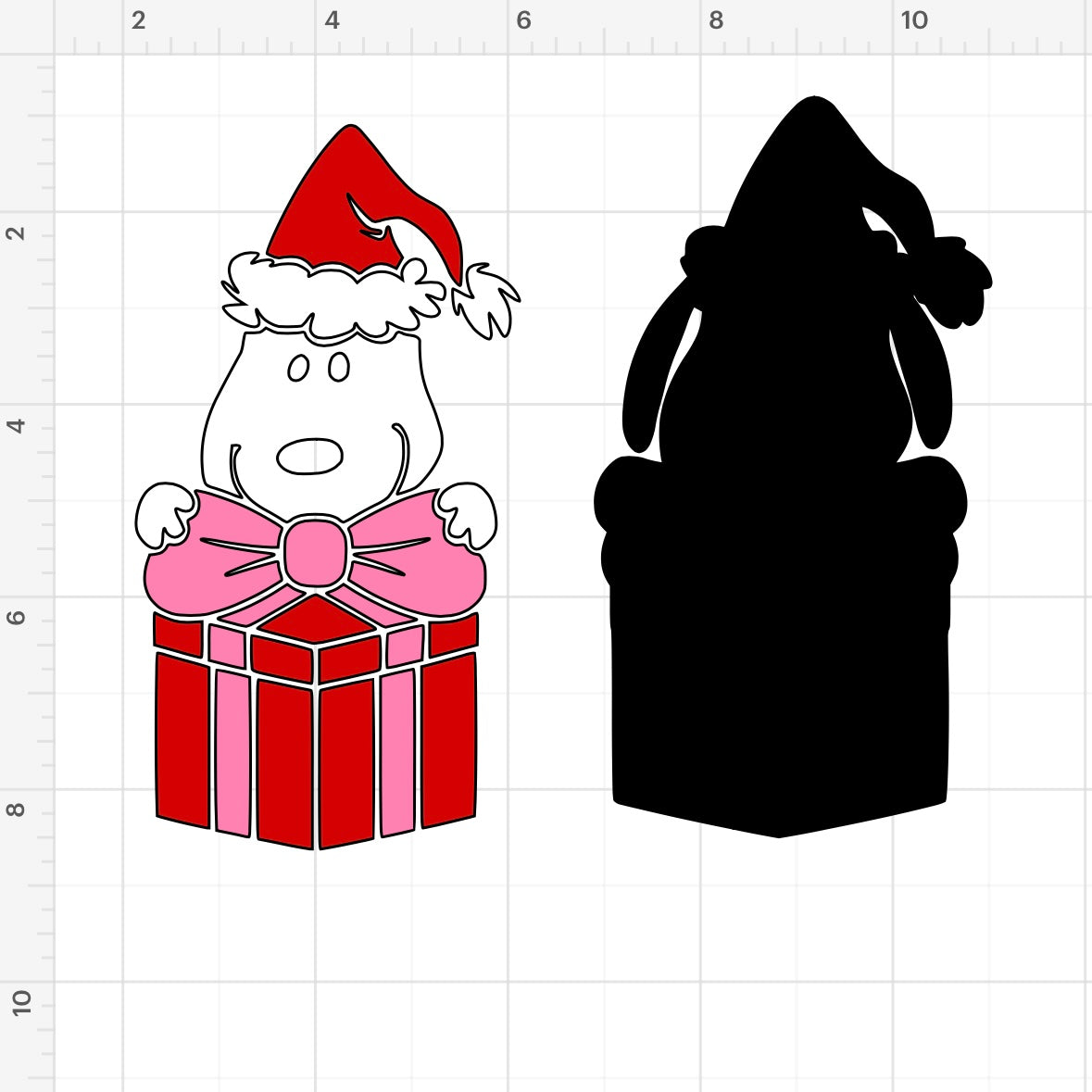 Snoopy Christmas Heads (4) SVG + PNG