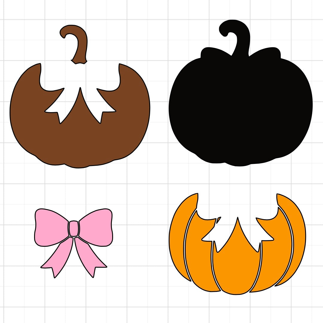 Pumpkin Bow SVG + PNG