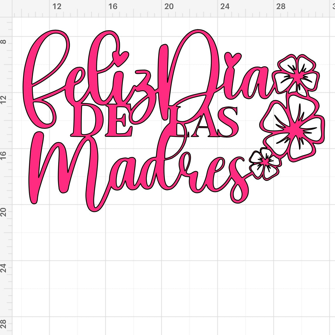 Feliz Dia De Las Madres Floral Text SVG + PNG