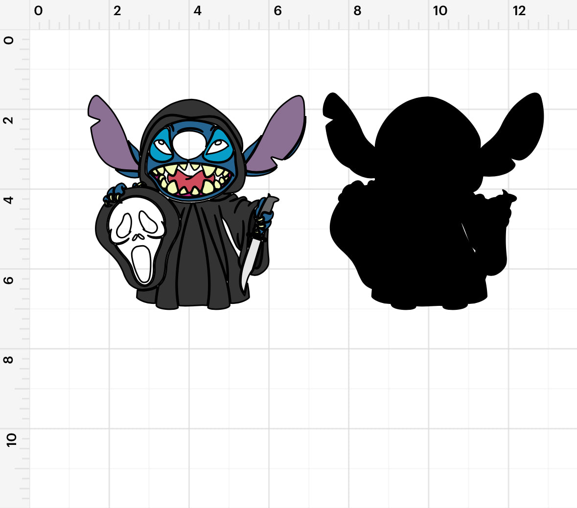 Stitch x Scream (2) SVG + PNG