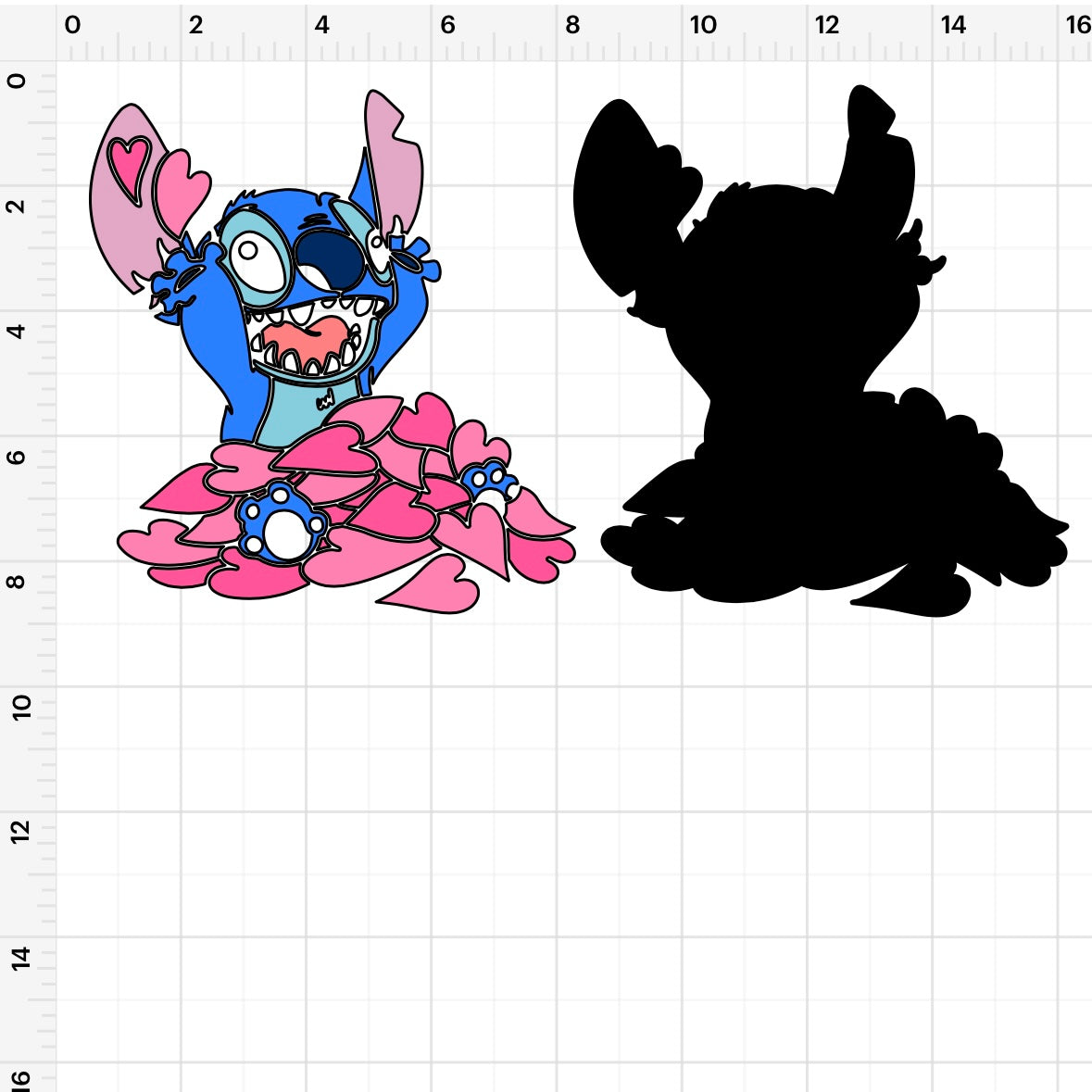 Stitch Valentine Love (2) SVG + PNG