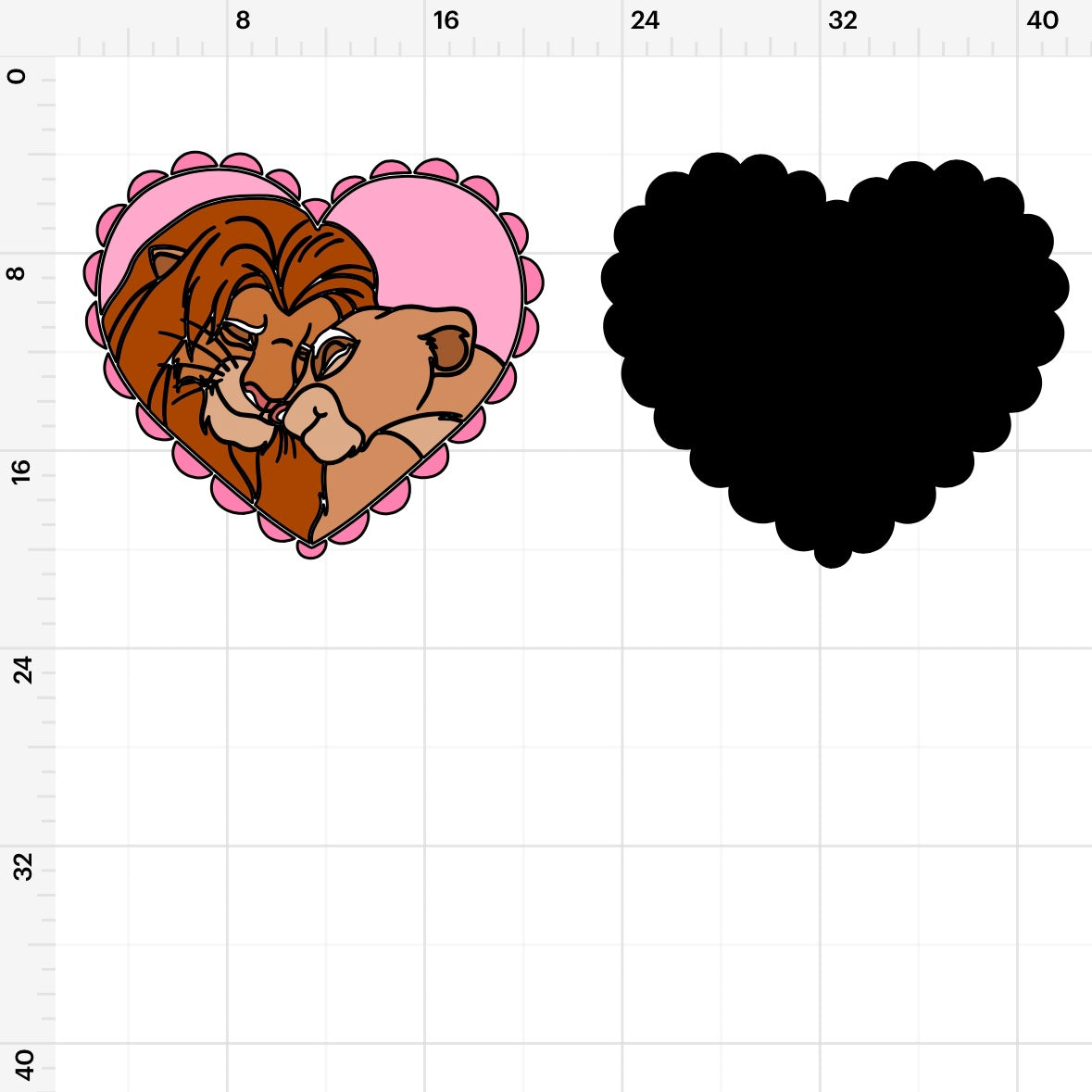 Lion King Valentine SVG + PNG