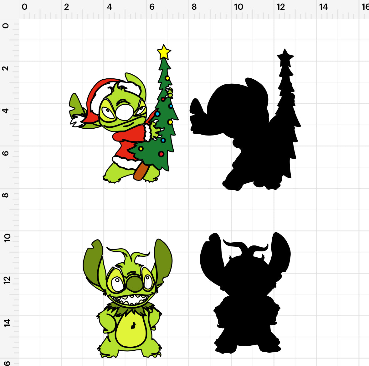 Stitch Grinch (2) SVG + PNG