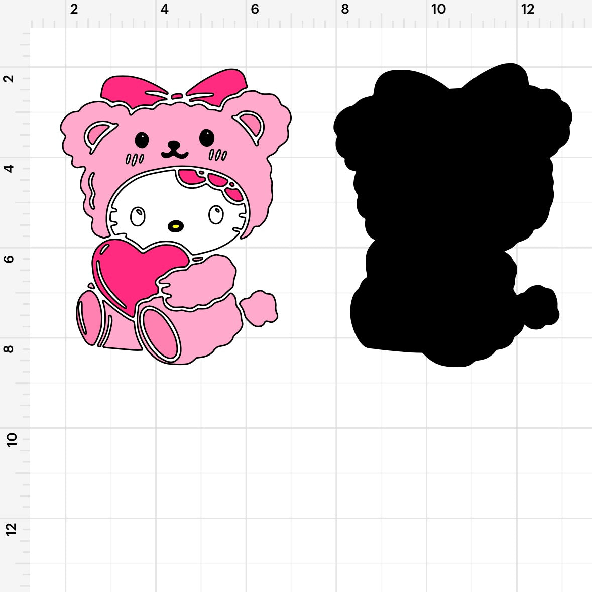 HK Pink Teddy Bear (2) SVG + PNG