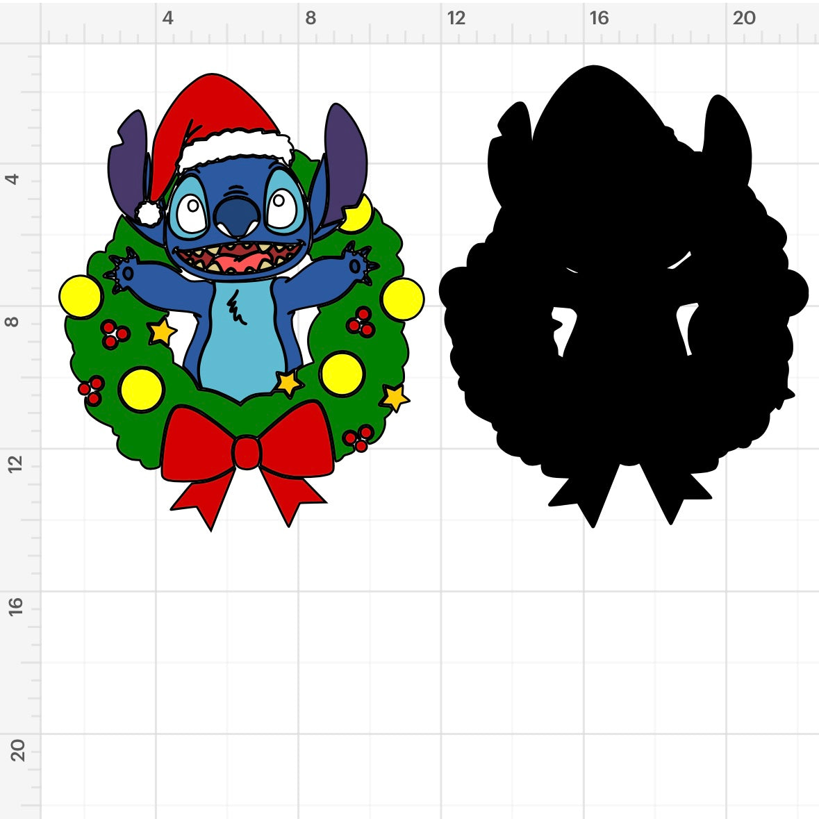 Stitch Christmas Spirit (2) SVG + PNG