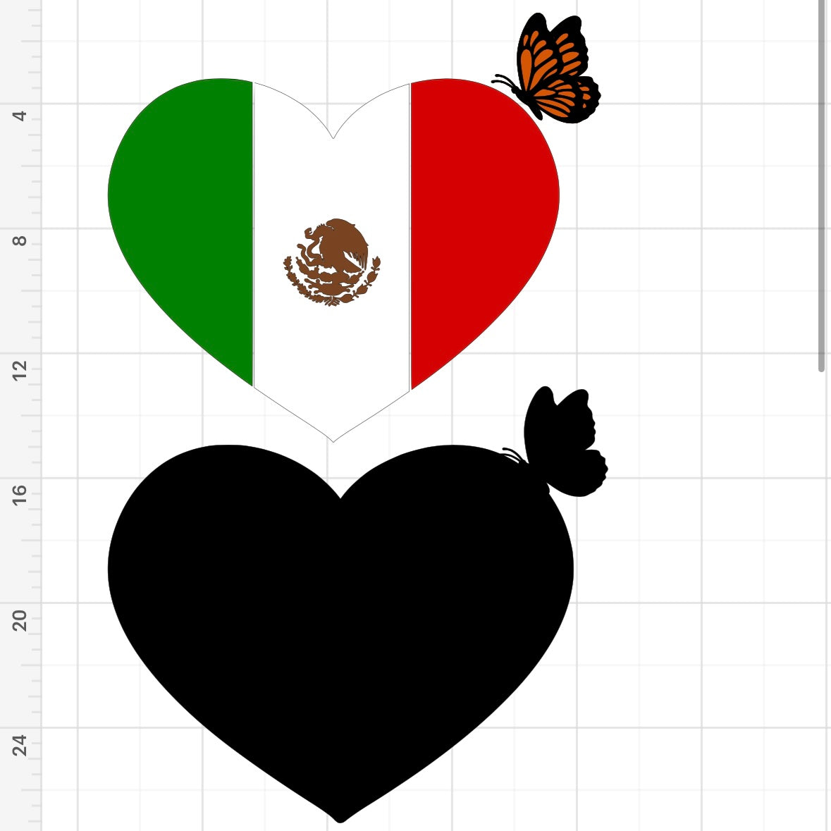 Heart Mexico Flag (2) SVG + PNG