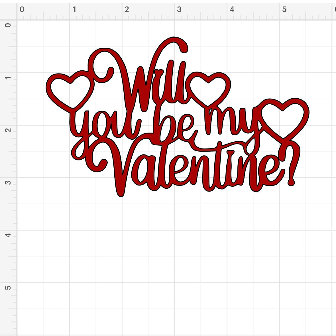 Will you be my Valentine? Text SVG + PNG