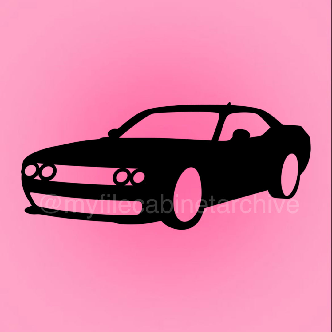 Dodge Challenger Outline SVG + PNG