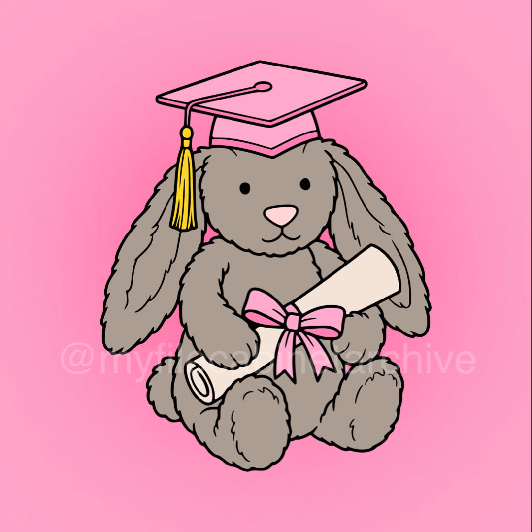 Jellycat Bunny Graduate SVG + PNG