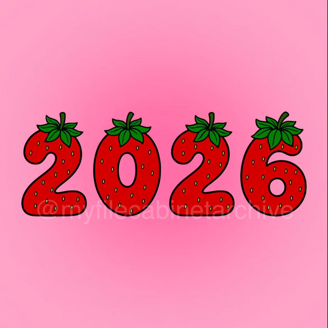 2026 Strawberry Font SVG + PNG