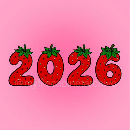 2026 Strawberry Font SVG + PNG