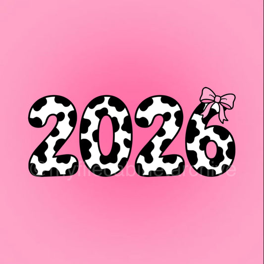 2026 Cow Bow Font SVG + PNG